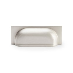 Quantock Satin Nickel Cabinet Cup Handle | 96mm Centres