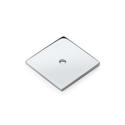 Square Backplate in Polished Chrome Finish - 38mm