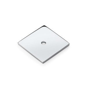 Square Backplate in Polished Chrome Finish - 38mm